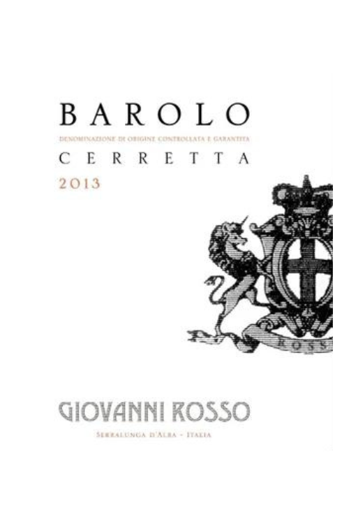 Giovanni Rosso, Barolo, Cerretta 2019 6x75cl