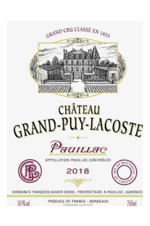 Château Grand-Puy-Lacoste, 5ème Cru Classé, Pauillac 2021 6x75cl