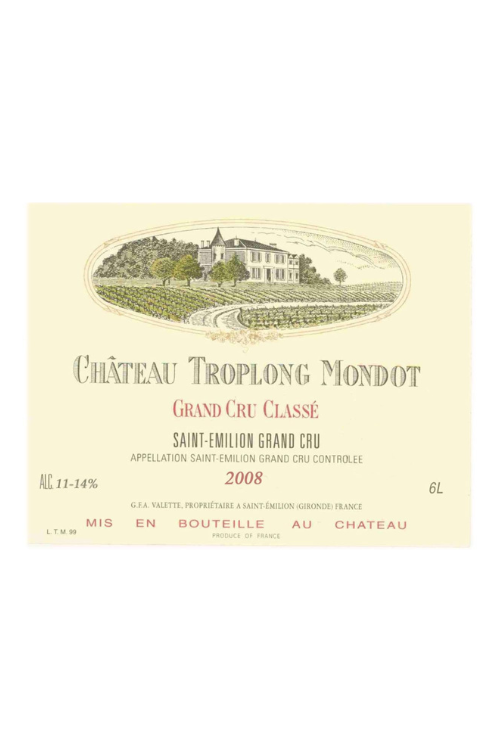 Château Troplong-Mondot, Premier Grand Cru Classé, St Emilion 2008 12x75cl