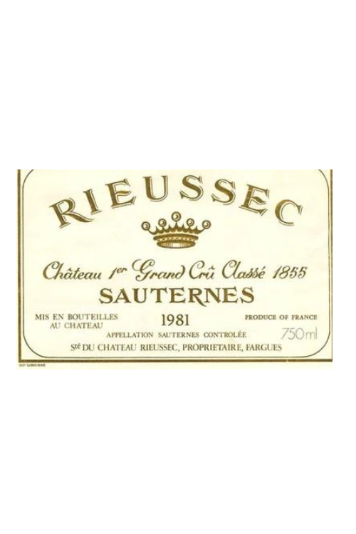 Château Rieussec, 1er Cru Classé, Sauternes 2010 12x75cl