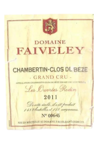 Domaine Faiveley, Chambertin-Clos de Bèze Les Ouvrées Rodin 2011 3x75cl
