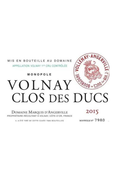 Domaine Marquis d'Angerville, Volnay 1er Cru, Clos des Ducs 2018 6x75cl