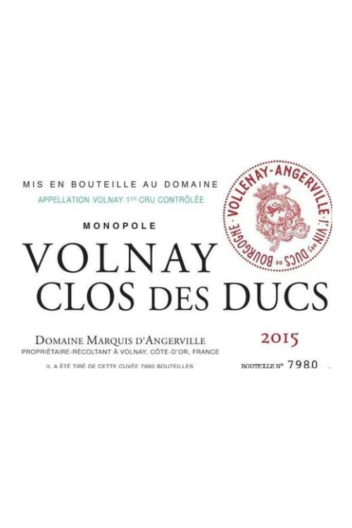 Domaine Marquis d'Angerville, Volnay 1er Cru, Clos des Ducs 2018 6x75cl