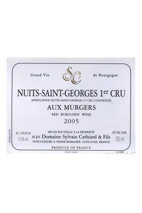 Domaine Sylvain Cathiard, Nuits-St-Georges 1er Cru, Aux Murgers 2008 1x75cl