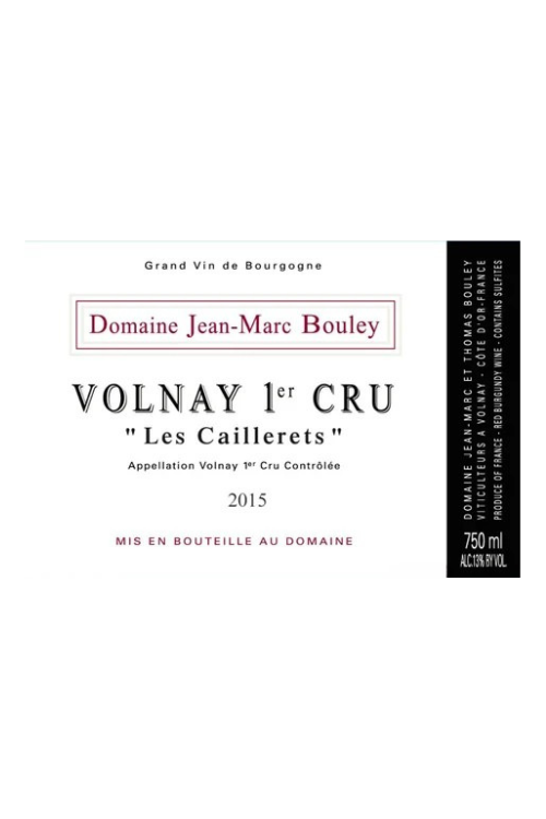 Domaine Jean-Marc Bouley Caillerets, Volnay Premier Cru, France, 2015 6x75cl