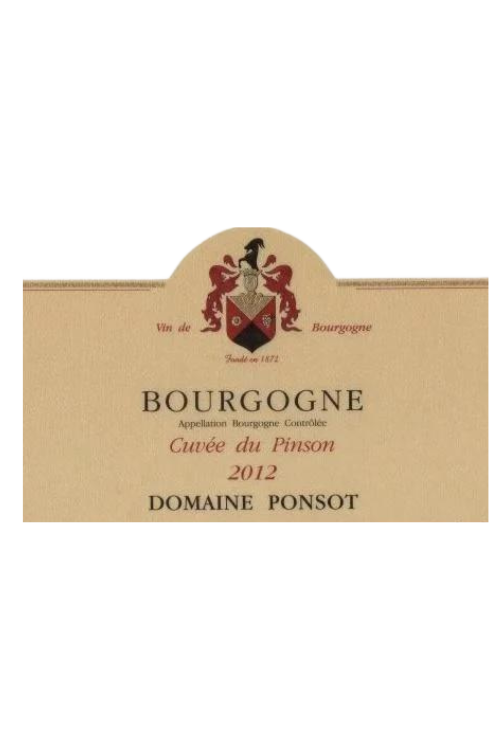 Domaine Ponsot Bourgogne Cuvee du Pinson, Burgundy 2021 6x75cl