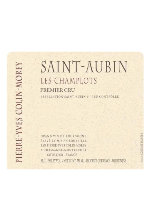 Pierre-Yves Colin-Morey, St Aubin 1er Cru, Les Champlots 2022 6x75cl