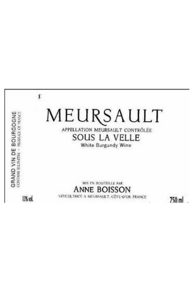 Boisson-Vadot, 'Anne Boisson' Meursault 'Sous La Velle', 2010 12x75cl