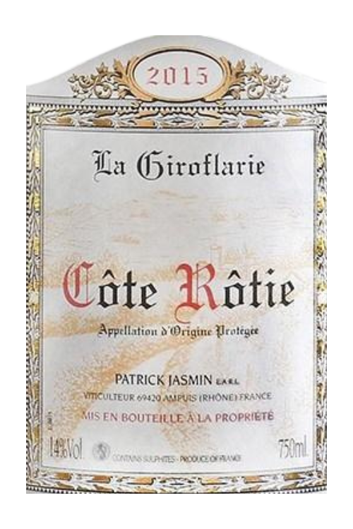 Jasmin Cote Rotie la Giroflarie, Rhone, France 2015 12x75cl