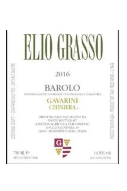 Elio Grasso, Barolo, Gavarini Chiniera 2016 6x75cl