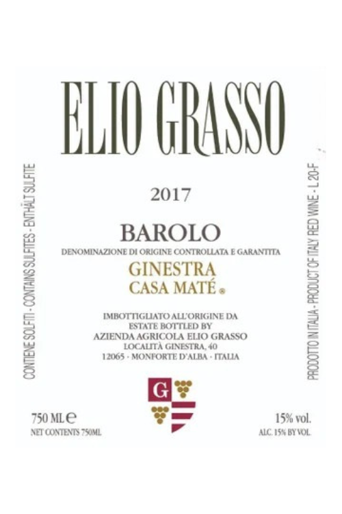 Elio Grasso, Barolo, Ginestra Casa Maté 2021 6x75cl