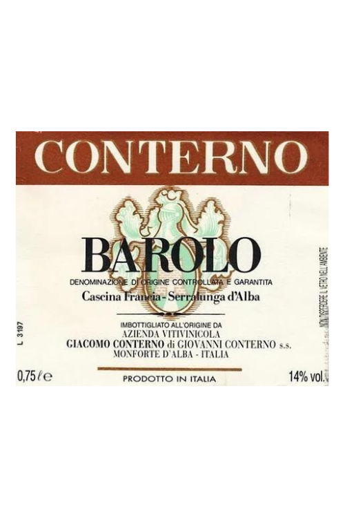 Giacomo Conterno, Barolo, Cascina Francia 2008 6x75cl