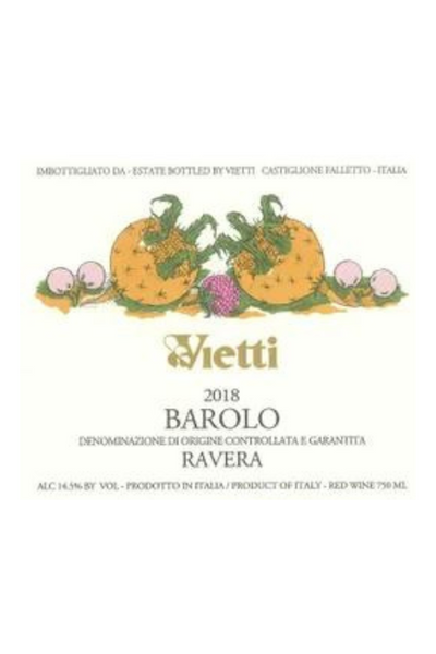 Vietti, Barolo, Ravera 2018 3x75cl