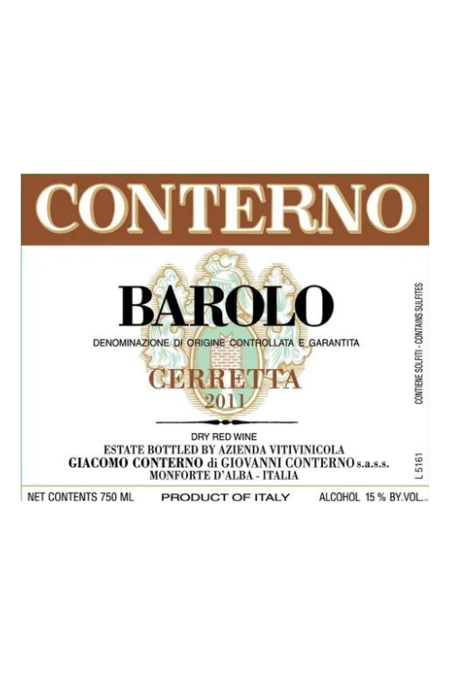 Giacomo Conterno, Barolo, Cerretta 2011 12x75cl