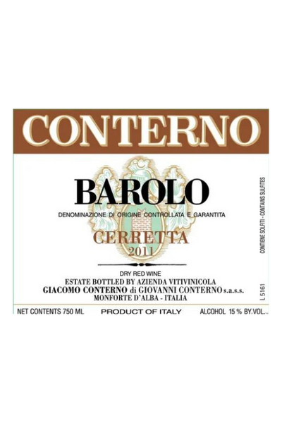 Giacomo Conterno, Barolo, Cerretta 2011 12x75cl