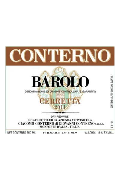 Giacomo Conterno, Barolo, Cerretta 2012 12x75cl