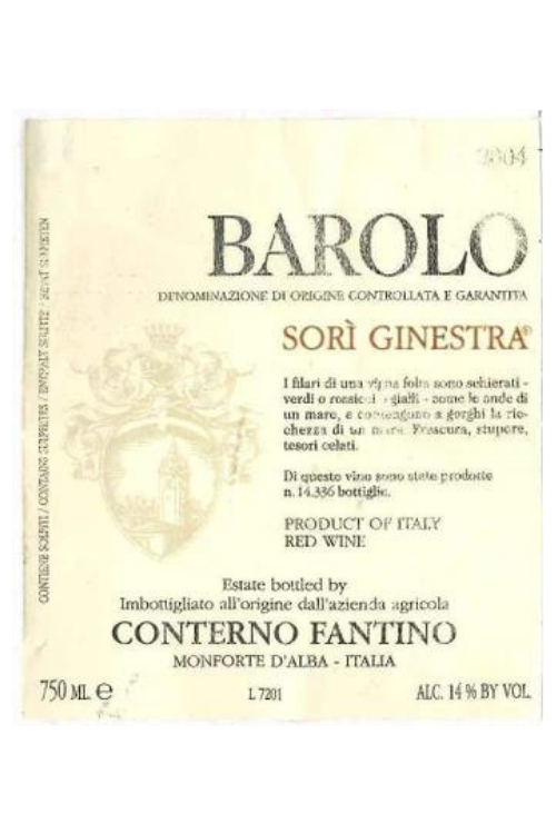 Conterno Fantino, Barolo, Sori Ginestra 2019 6x75cl