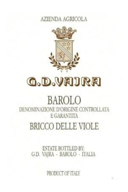 G.D. Vajra, Barolo, Bricco delle Viole 2013 1x75cl