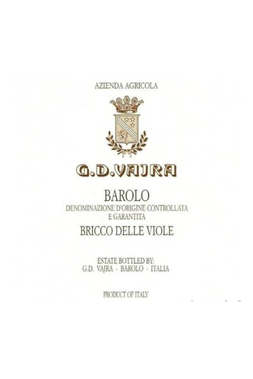 G.D. Vajra, Barolo, Bricco delle Viole 2016 6x75cl