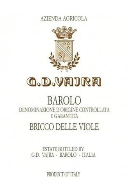 G.D. Vajra, Barolo, Bricco delle Viole 2019 6x75cl