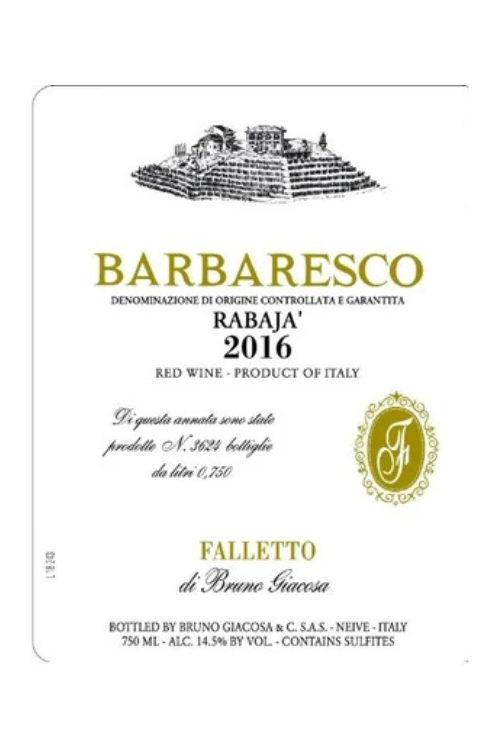 Falletto di Bruno Giacosa Rabaja, Barbaresco DOCG 2016 6x75cl