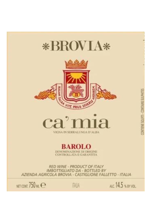 Brovia, Barolo, Ca Mia 2016 6x75cl