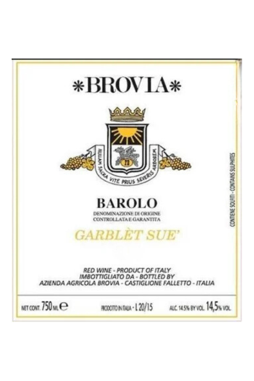 Brovia, Barolo, Garblet Sue 2010 6x75cl