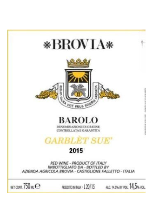 Brovia, Barolo, Garblet Sue 2015 6x75cl