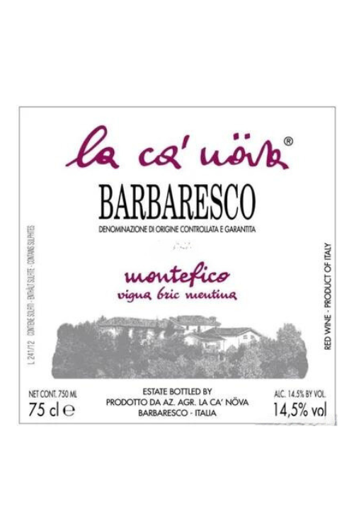 La Ca Nova Barbaresco, Montefico, Vigna Bric Mentina 2022 6x75cl