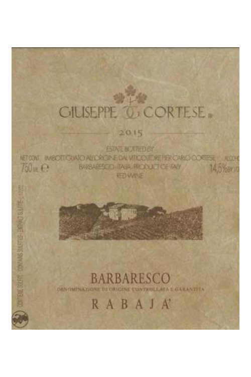 Giuseppe Cortese, Barbaresco, Rabaja 2018 6x75cl