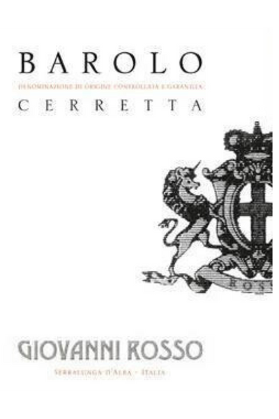 Giovanni Rosso, Barolo, Cerretta 2018 6x75cl