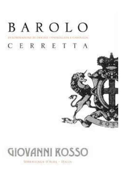 Giovanni Rosso, Barolo Cerretta 2018 6x75cl