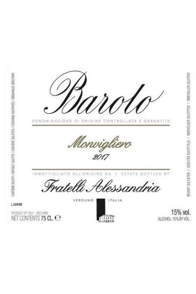 Fratelli Alessandria, Barolo, Monvigliero 2017 6x75cl