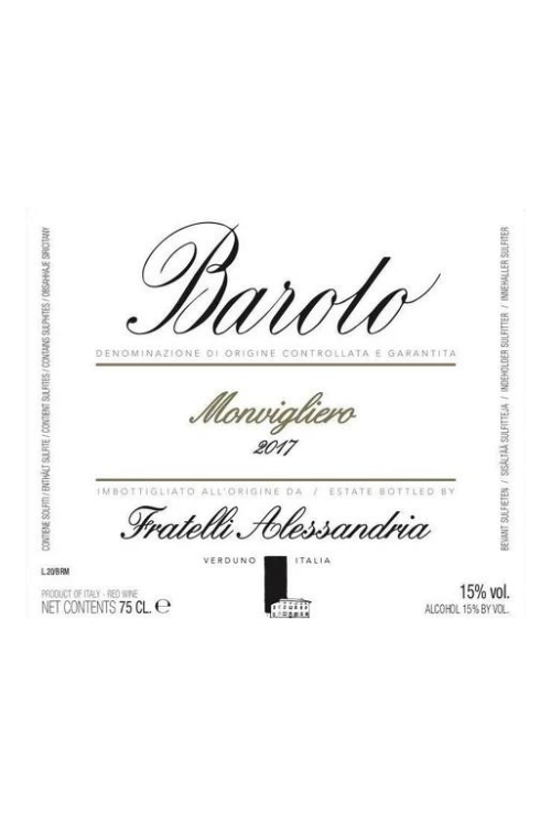 Fratelli Alessandria, Barolo, Monvigliero 2017 3x75cl