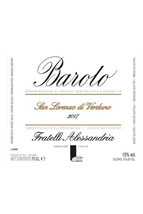 Fratelli Alessandria, Barolo, San Lorenzo 2017 6x75cl