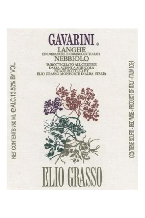 Elio Grasso Nebbiolo Gavarini Langhe 2021 6x75cl