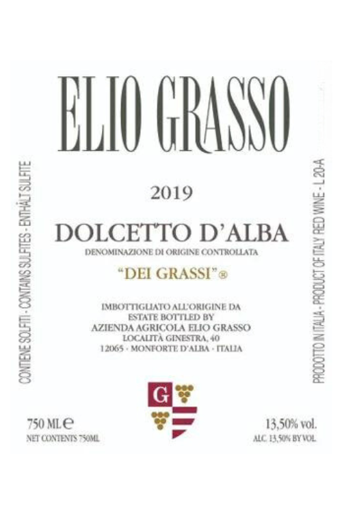 Elio Grasso Dolcetto d'Alba dei Grassi, Piemonte 2021 6x75cl