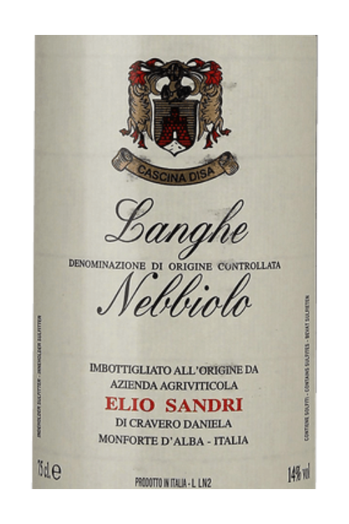 Elio Sandri, Cascina Disa, Langhe Nebbiolo 2019 6x75cl