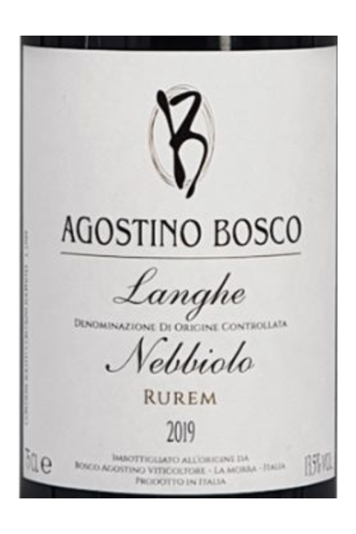 Bosco Agostino Langhe Nebbiolo, 2019 12x75cl