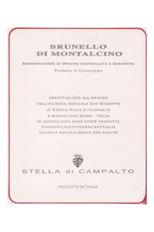 Stella di Campalto Brunello di Montalcino Riserva, 2015 6x75cl