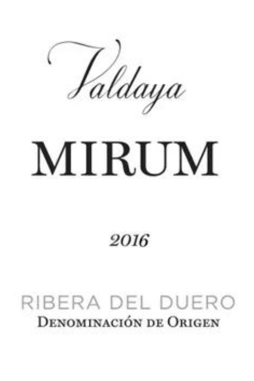 Bodegas Valdaya 'Mirum', Ribera del Duero, 2020 6x75cl