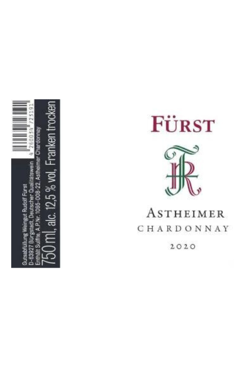 Rudolf Furst, Astheimer Chardonnay, Franken 2019 6x75cl