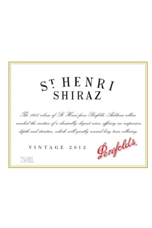 Penfolds St. Henri Shiraz, South Australia 2012 6x75cl