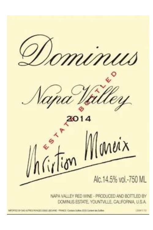 Dominus Estate Napa Valley 2014 6x75cl