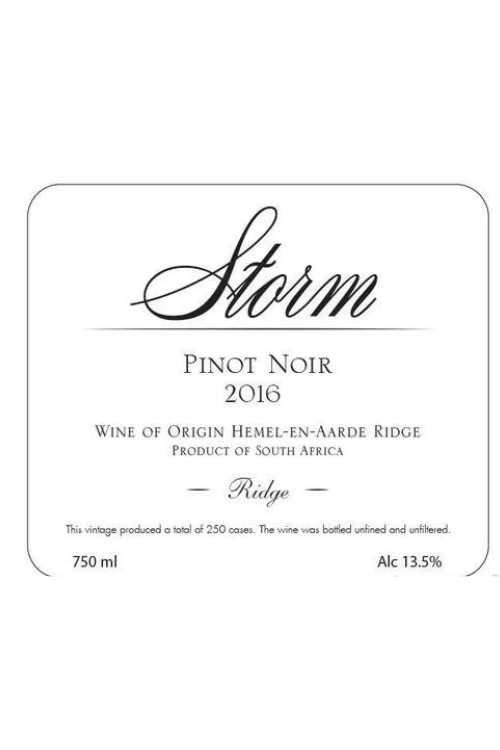 Storm, Pinot Noir, Ridge 2020 6x75cl