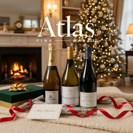 Burgundy & Champagne 3 Bottle Christmas Gift Box
